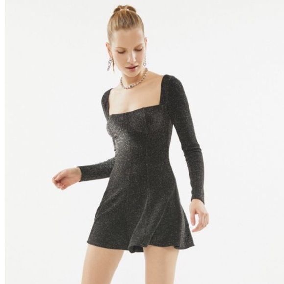 Urban Outfitters Pants - UO Kristi Sparkly Metallic Romper XS NEW